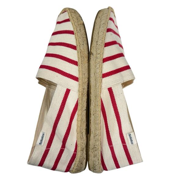 SOLUDOS Dali Red White Stripe Espadrille Flats Women's size 11 - Picture 9 of 11